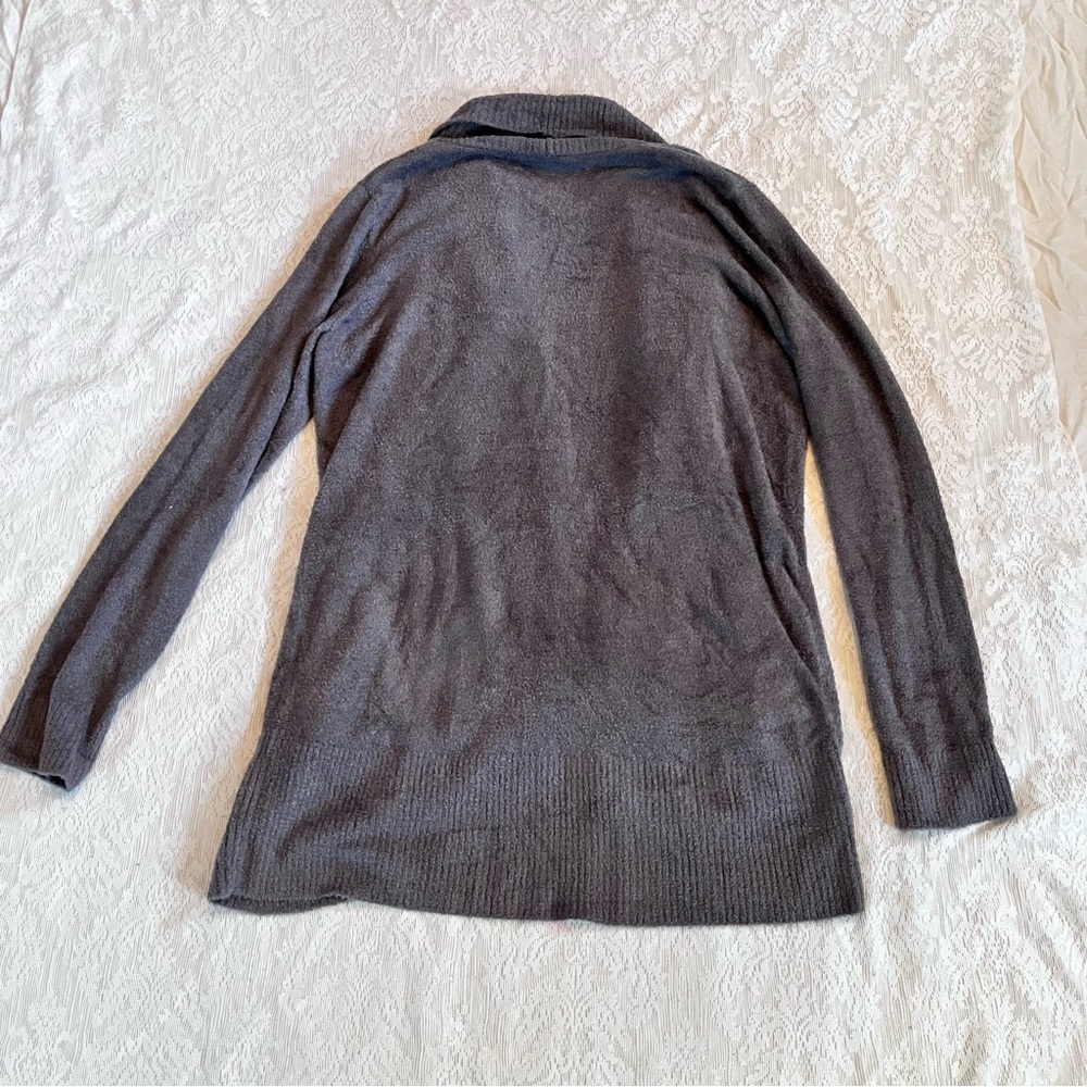 Barefoot dreams CozyChic lite carbon dark gray circle cardi - Picture 11 of 11